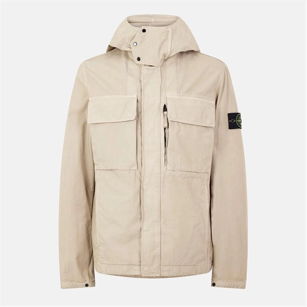 Stone Island Canvas Hooded Parka - Beige